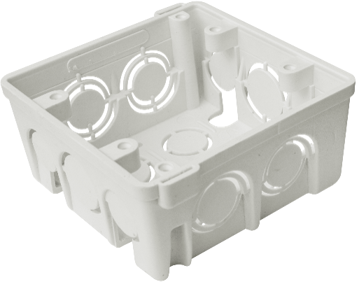 Caja rectangular plastica blanca Promax – CMA Maderas